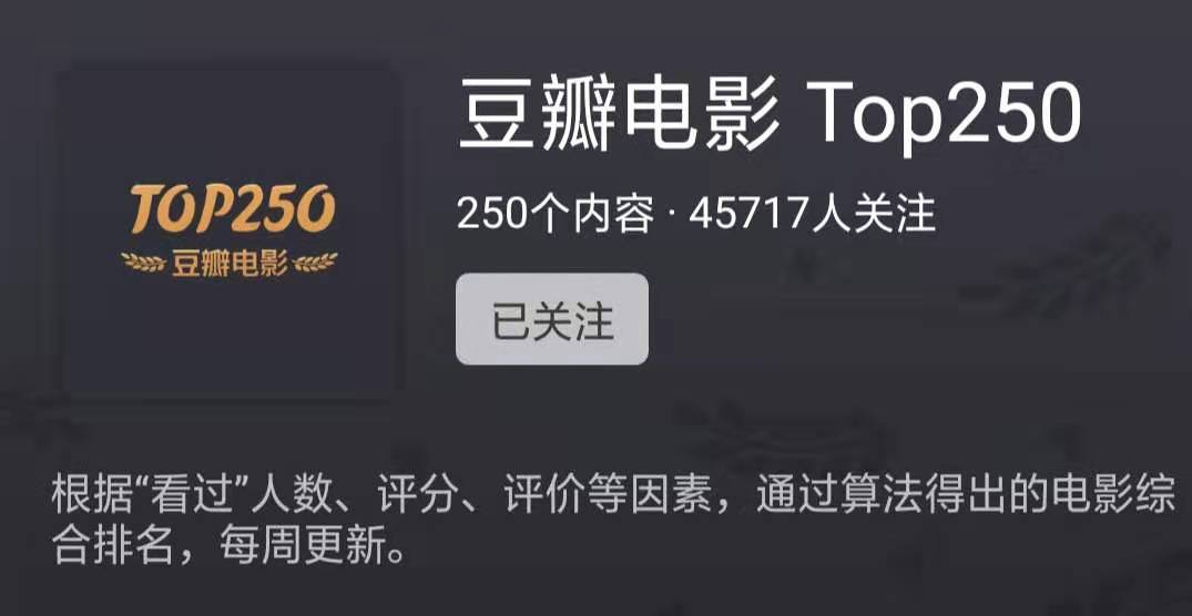 豆瓣评分最高的是哪一部,2020年豆瓣评分最高的10部电影