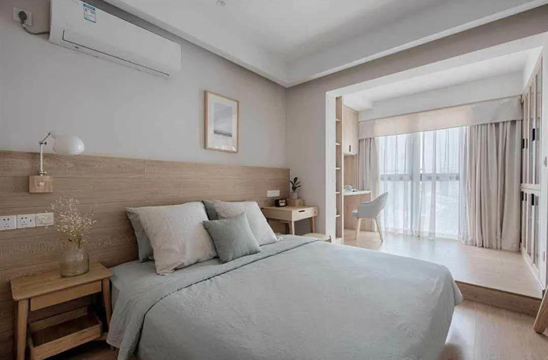 原木风茶室20平方空间装修效果图,100平方小户型原木风带茶室设计