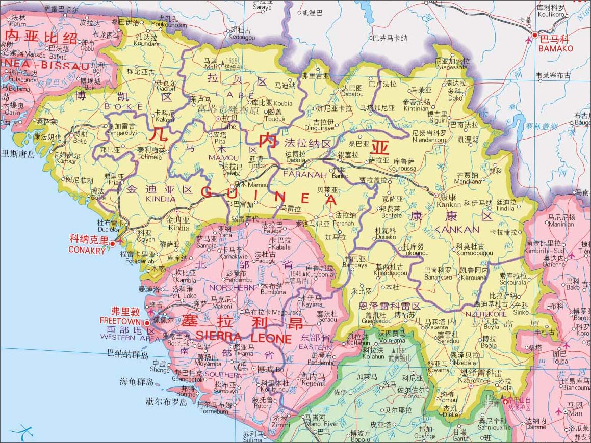 几内亚的地理位置及环境,几内亚自然环境