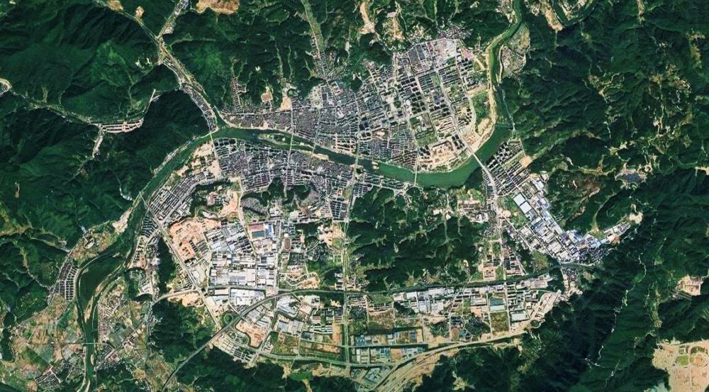 航拍浙江龙泉山,龙泉卫星地图高清版