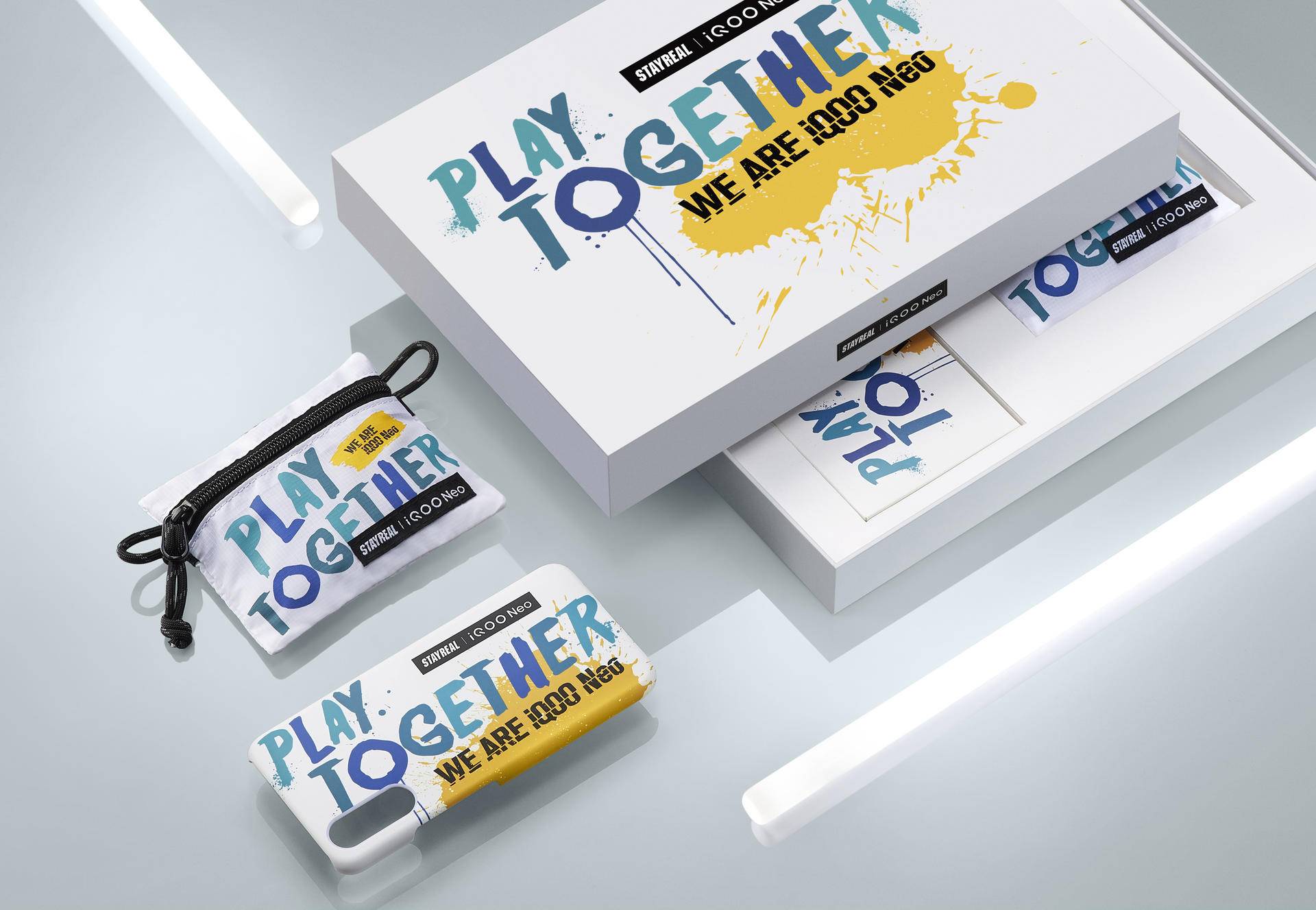 iqooneo周年限定礼盒,iqooneo新年礼盒彩虹颜色