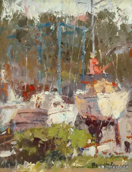 现代风景油画高清大图,后现代油画素材