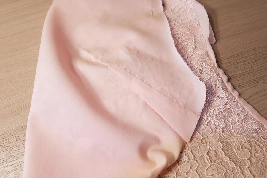 短款包臀裙裁剪缝制教程,包裙开叉缝制方法图解