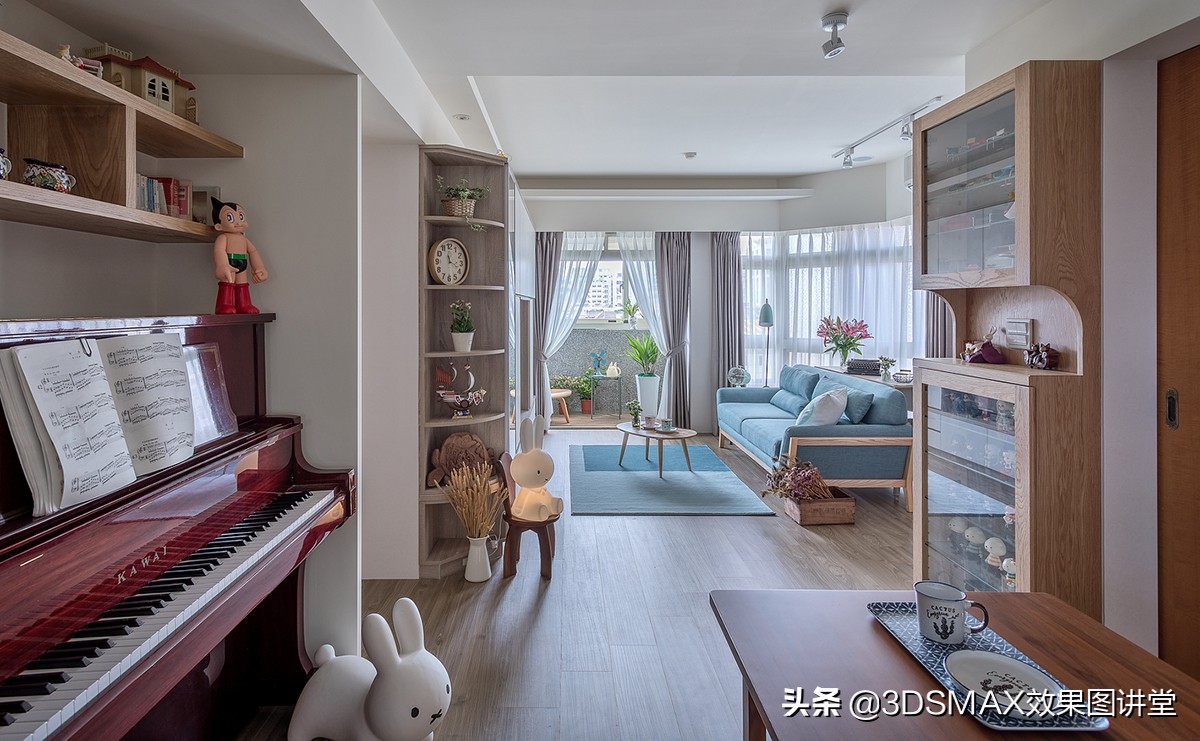 96平满溢温馨日系北欧混搭亲子宅,日式淡雅度假屋