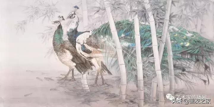 工笔孔雀上色步骤详解,工笔最顶级逼真孔雀画精品