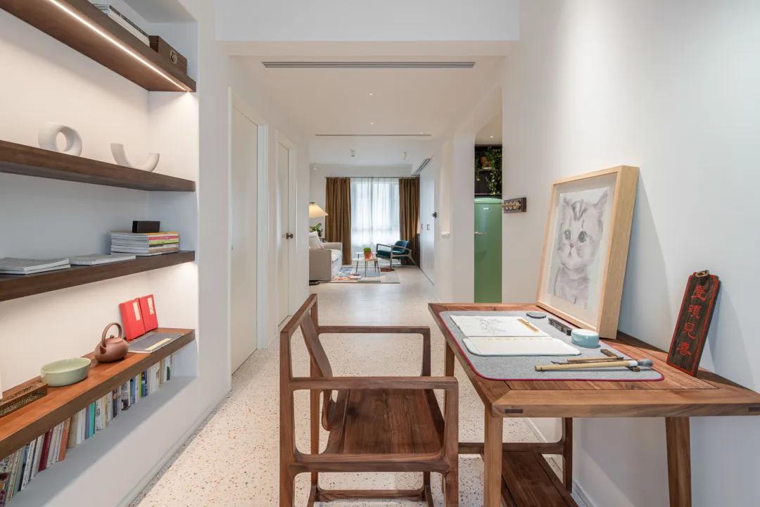 西安母女的111㎡三室暗房,拱形门、水磨石,超强储物力