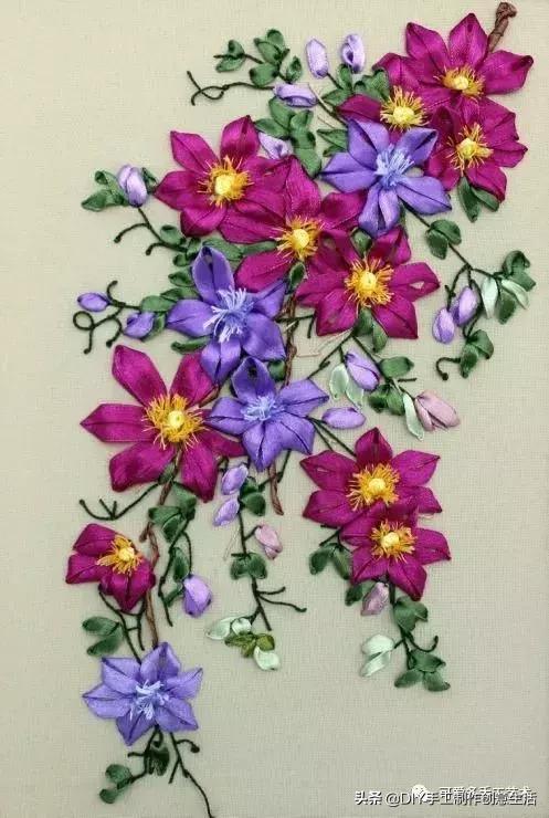 绣一朵花要多久,丝带绣的扭转绣针法