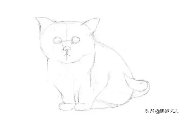 画小花猫简笔画彩色图片,画小花猫素描画