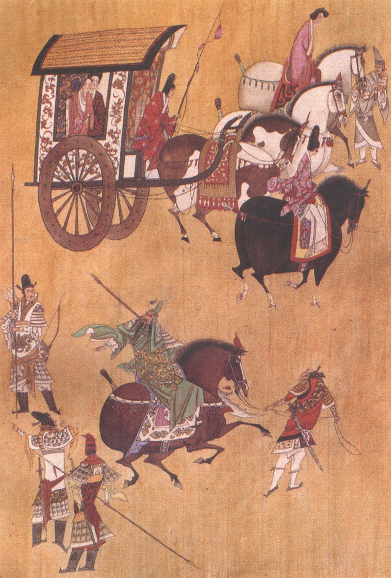 工笔三国演义五虎大将图,陈全胜小说插图