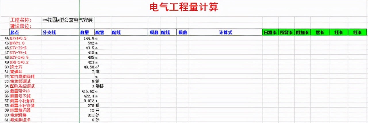造价员工程量自动计算表格,工程造价excel如何快速提量