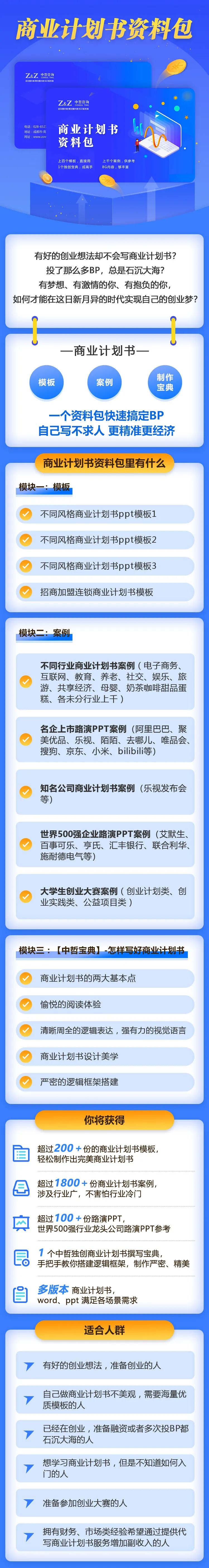 数千份案例模板！中哲-商业计划书资料包重磅上线，创业必备