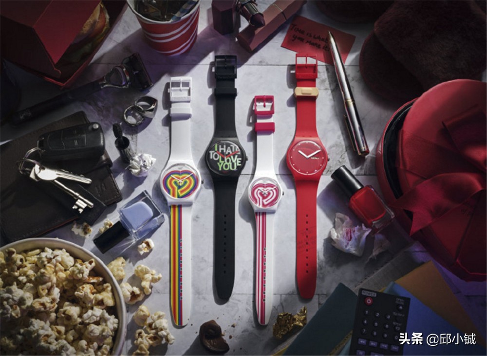 斯沃琪玫瑰金男表,情人节特别腕表斯沃琪