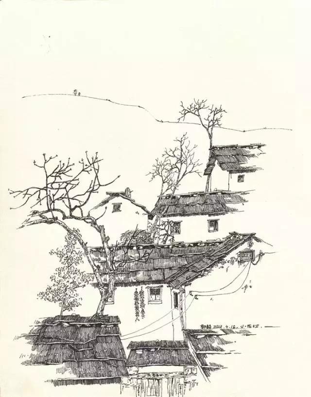 速写风景画入门教程,风景速写无调子图文