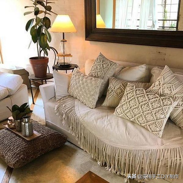 手工纯白棉绳编绳挂件,手工编绳合集名称