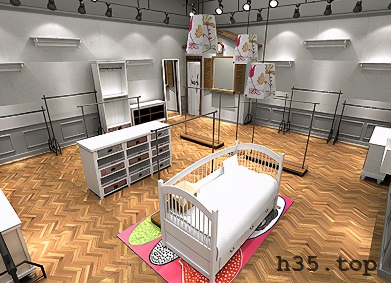 最新童装店双门头装修效果图,童装店怎么装修才有顾客