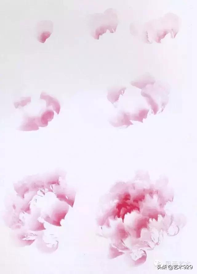 写意牡丹花篮画集锦,画写意牡丹叶子诀窍