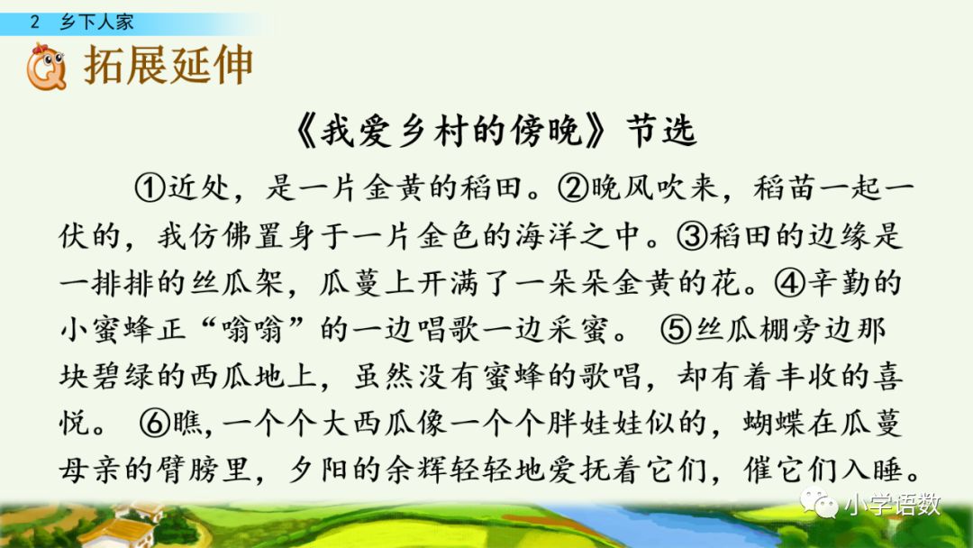四年级下册乡下人家小练笔350字,四年级语文下册繁星精讲教学视频