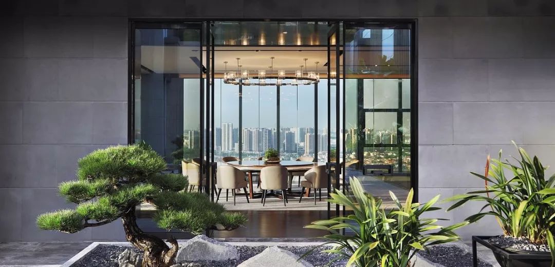 园林式办公区效果图,办公区花园景观设计