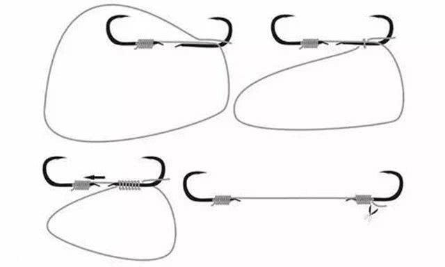 绑鱼钩和绑双钩分离法的小技巧,绑鱼钩方法双钩怎样才能长度一样
