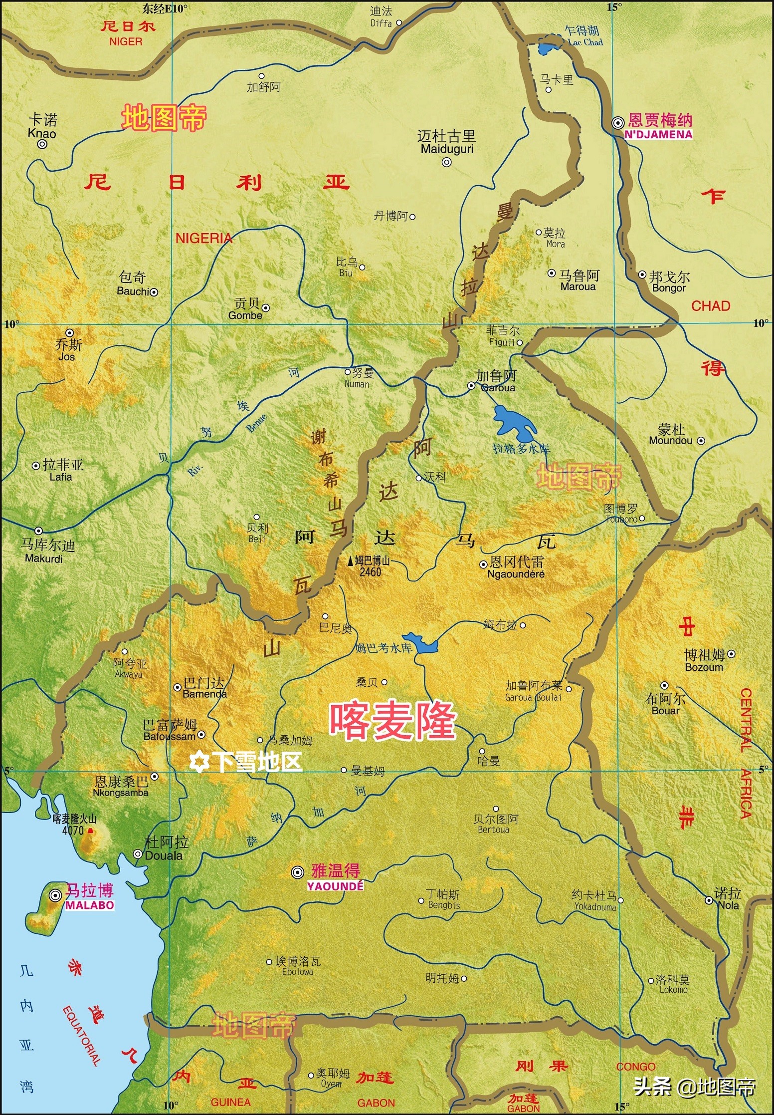 赤道喀麦隆下雪,西非赤道国家喀麦隆下雪