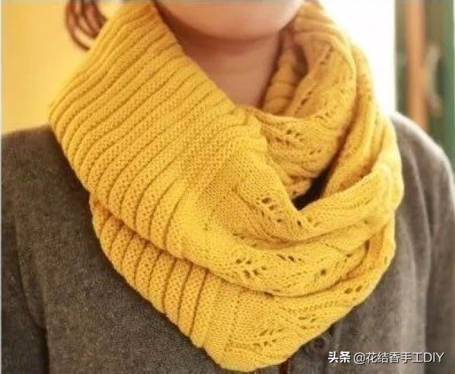 毛线编织围脖花样教程,毛线套头围脖编织教程