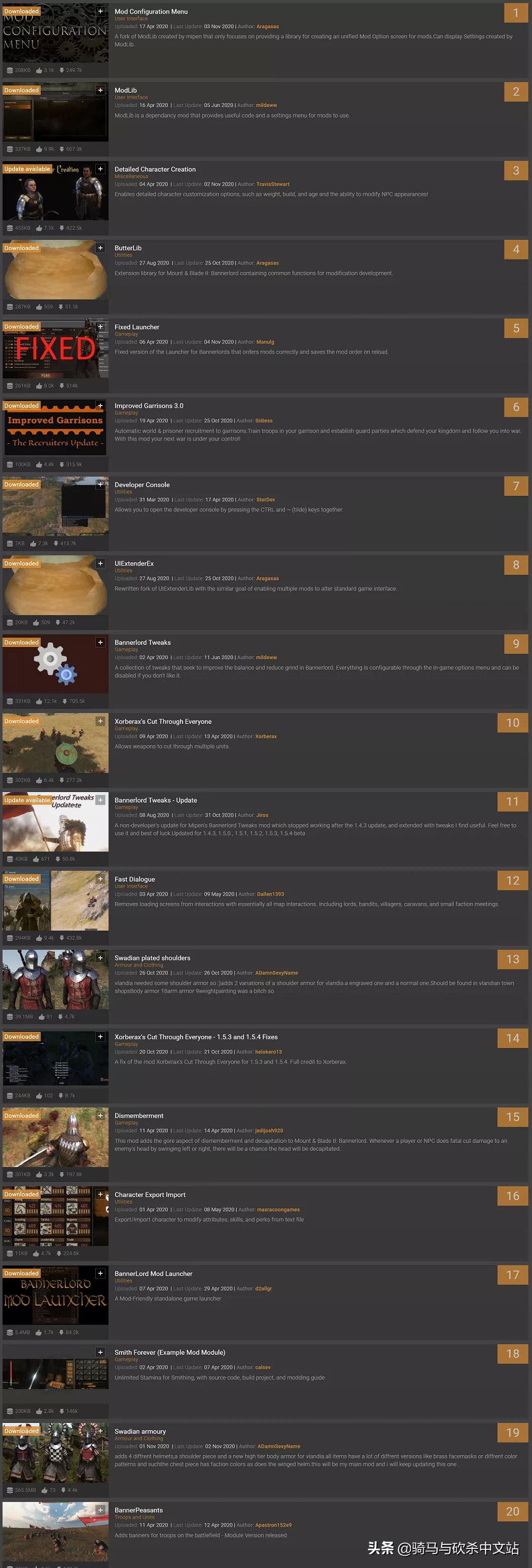 骑砍2值得玩的mod推荐,骑砍二最适合中国玩家玩的mod