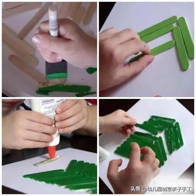 幼儿园中班圣诞树美术课,圣诞树粘土中班幼儿园