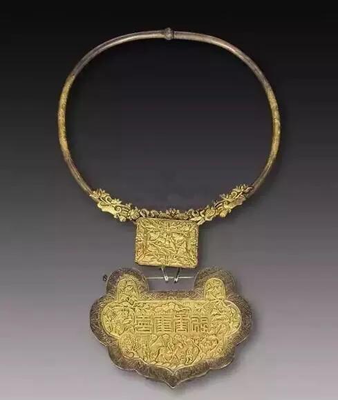 长命锁图片大全古代,古人颈饰长命锁