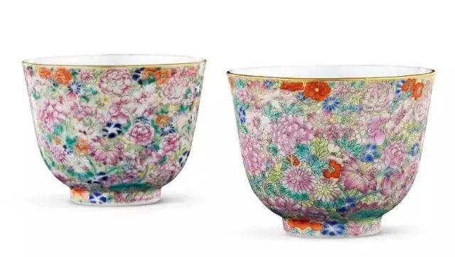 民国粉彩瓷器百花不落地瓶,乾隆粉彩百花不落地瓷器