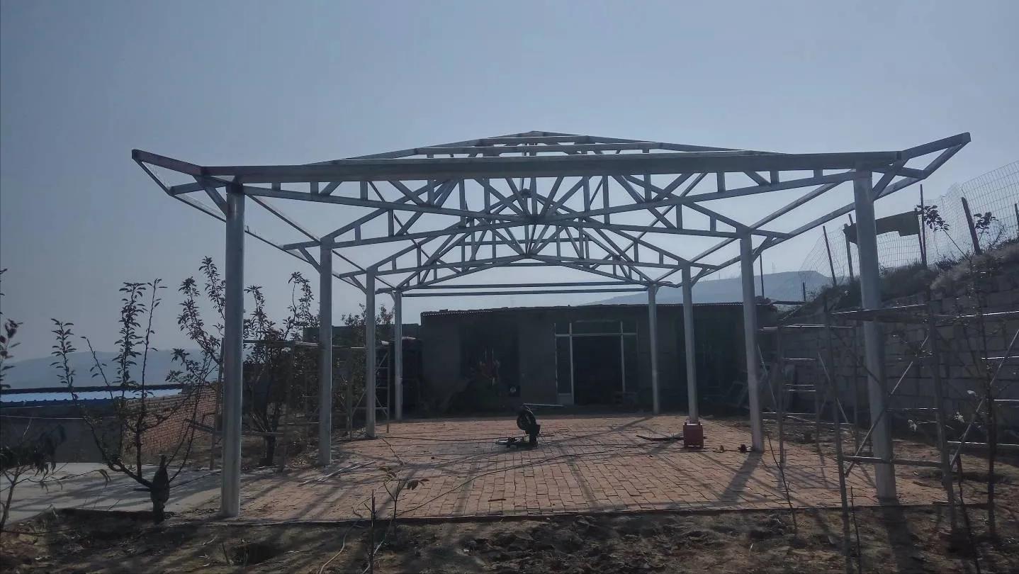 五脊四坡带翘角正确计算方法,五角凉亭制作全过程