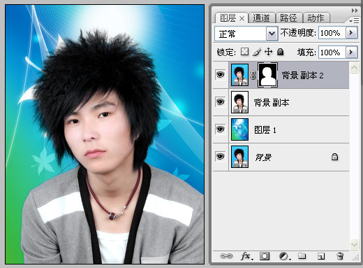 photoshop照片快速换底,photoshop照片换蓝底