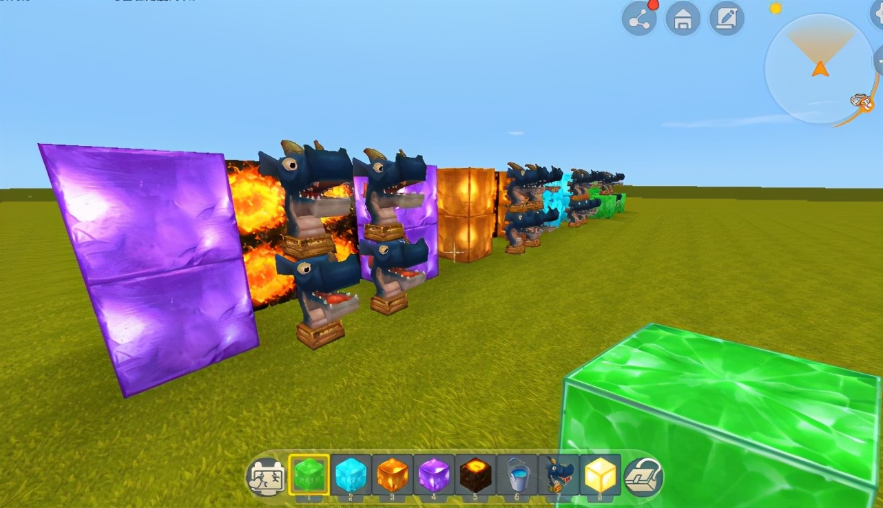 迷你世界怎样做喷火龙头,迷你世界怎样用触发器制造黑龙