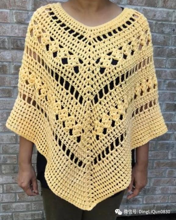 高档蕾丝钩花斗篷披肩防晒衣,针织披肩花样图片大全
