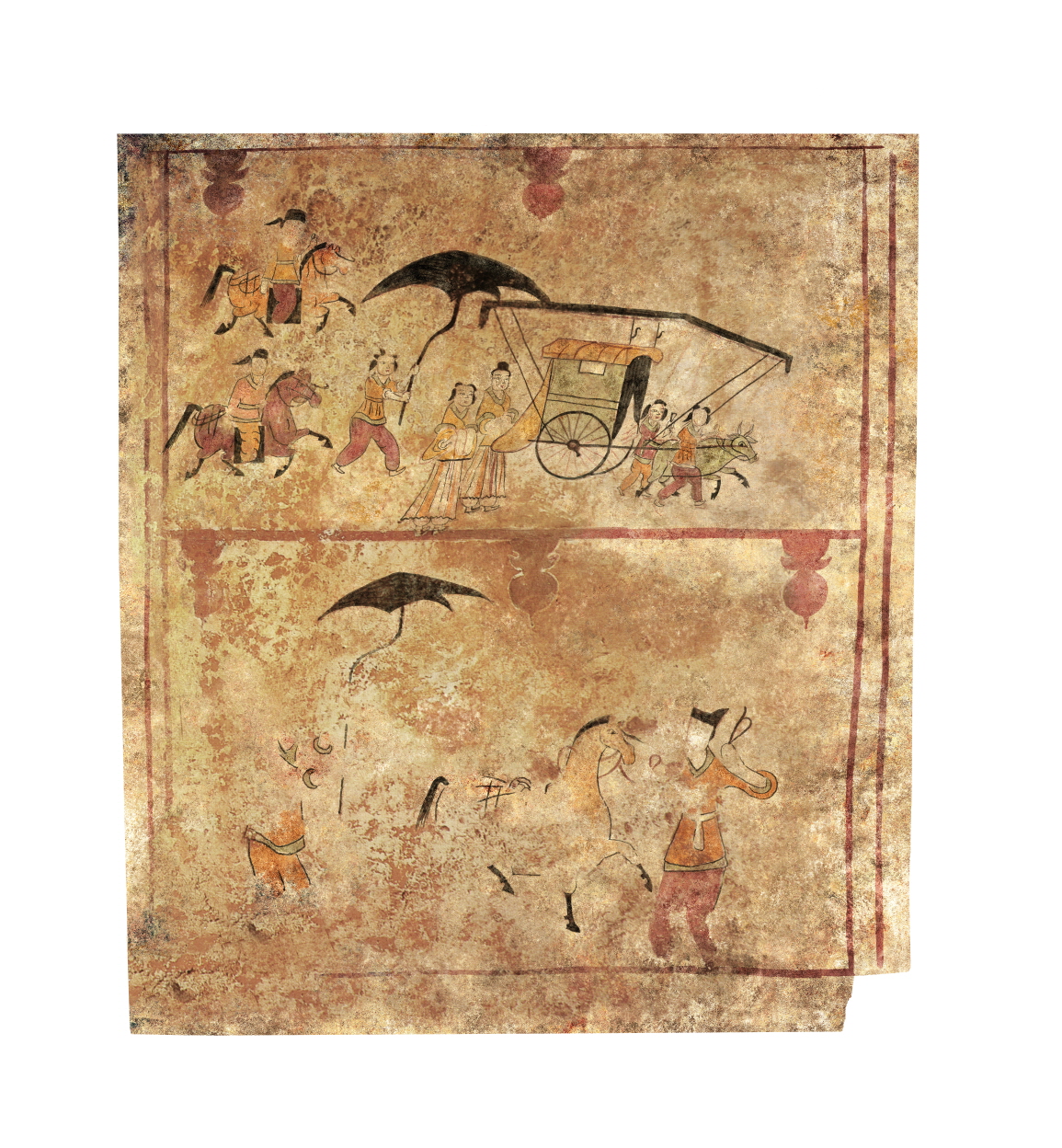 朝鲜壁画古墓,韩国墓葬壁画