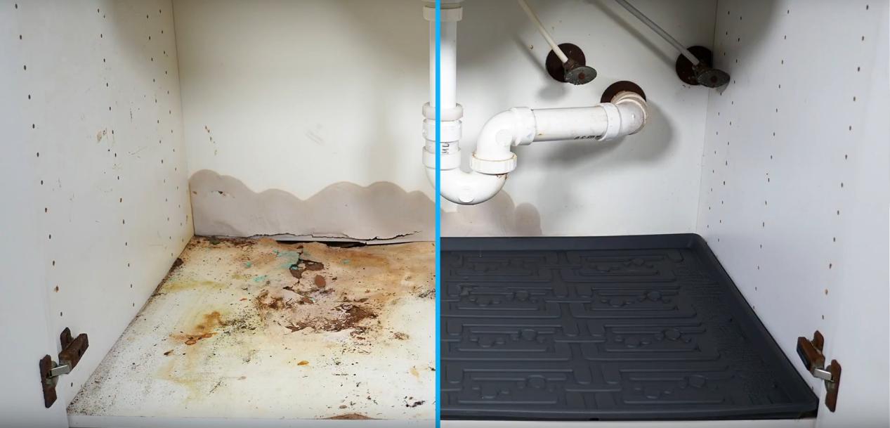 厨房地柜贴什么防潮最好,厨房地柜内部发霉