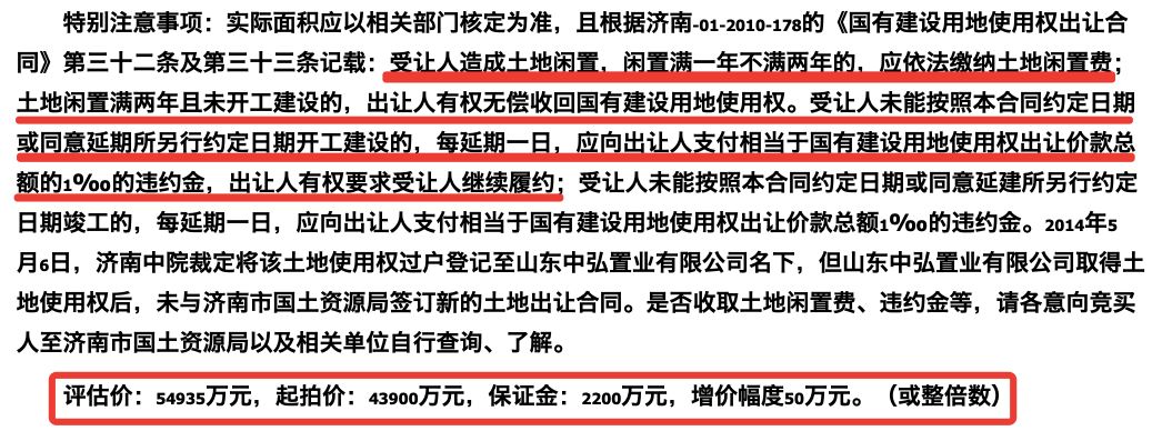 曾经的济南第一高—中弘广场将拍卖!命途多舛两任开发商折戟沉沙