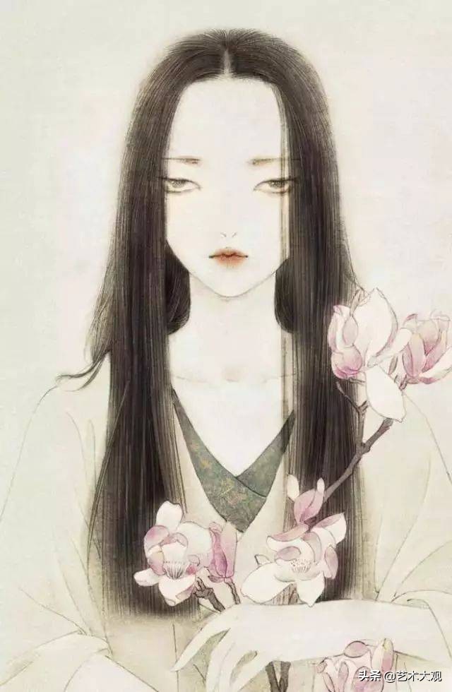 古风插画师画的古风人物,古风美人手绘动漫