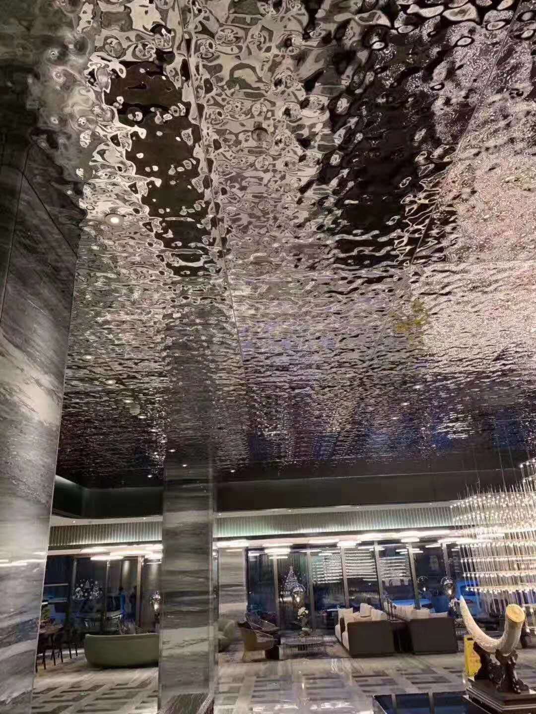 水波纹不锈钢波浪板造型,水波纹波浪板装饰墙