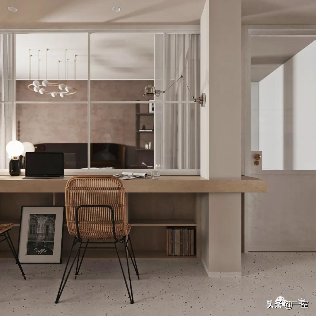 餐厅书房一体设计,书房客房一体设计