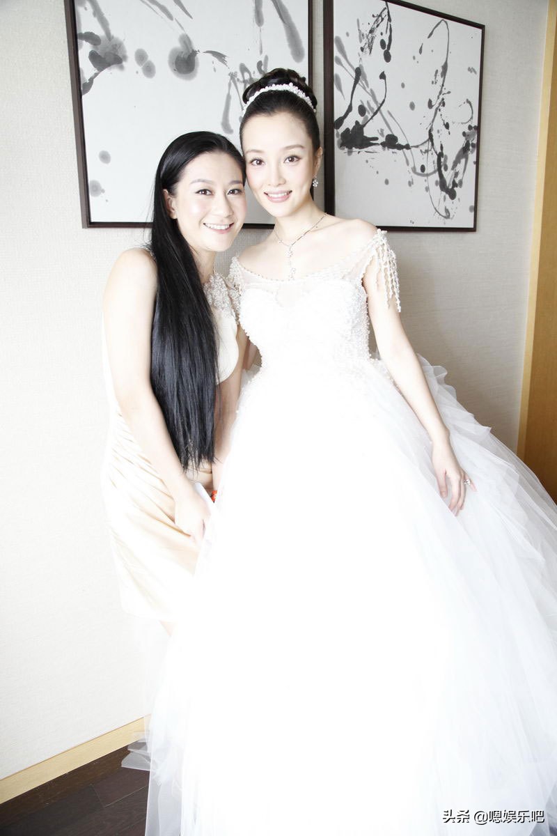 谢娜婚纱礼服,谢娜蓝色婚纱