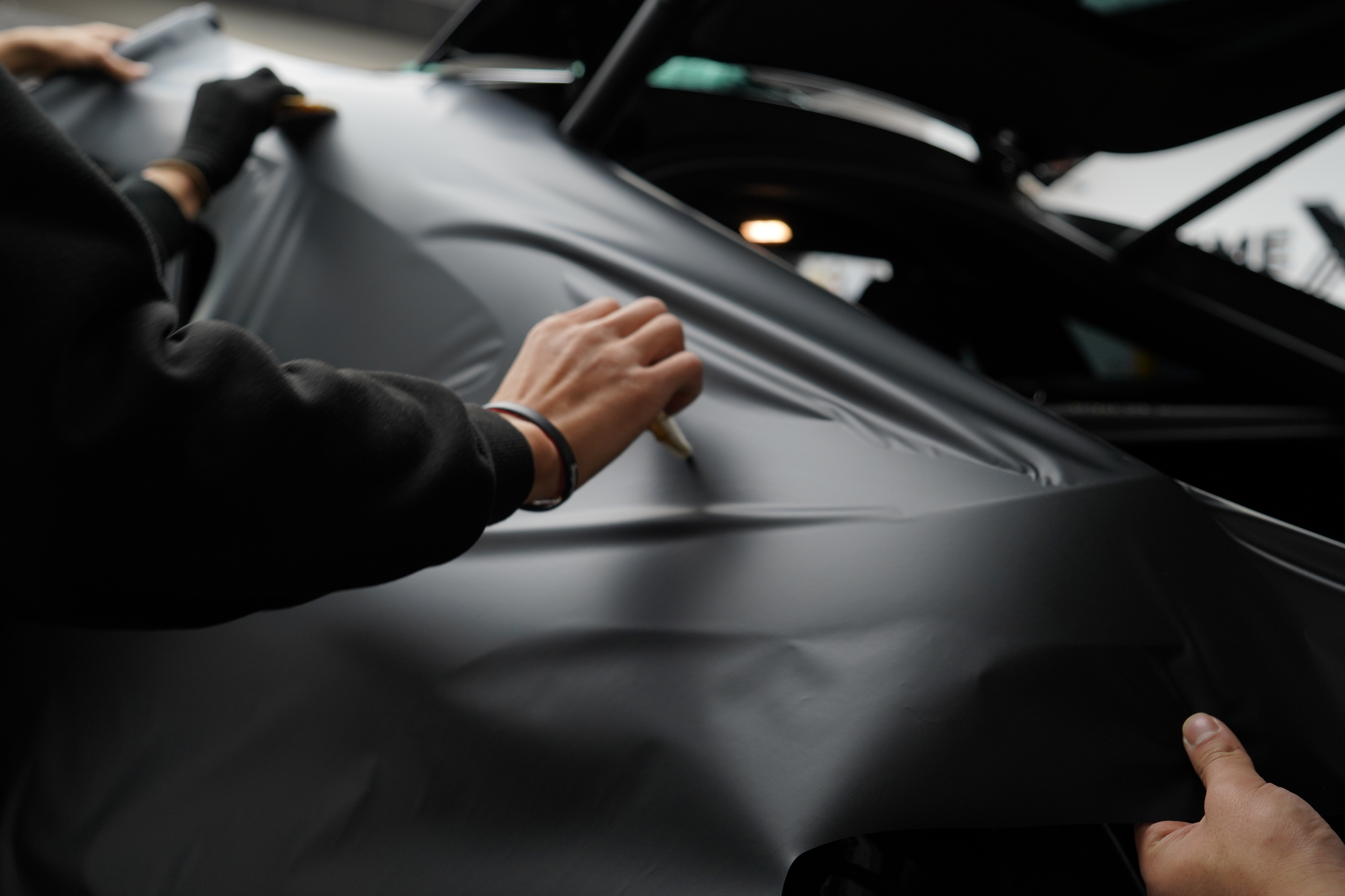 奔驰gle43改磨砂黑,18款奔驰gle43改装外观