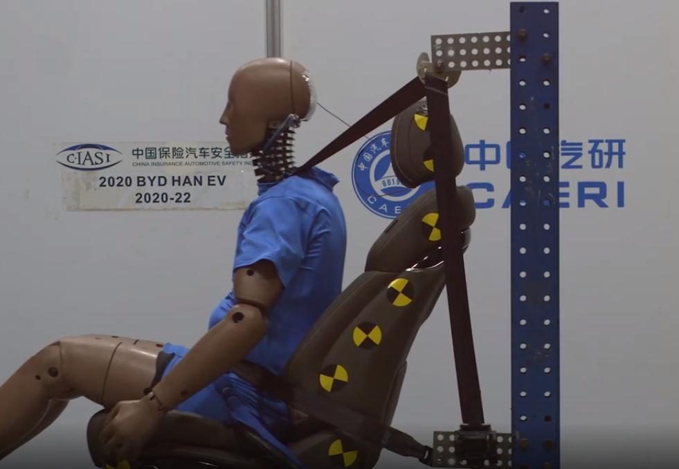 比亚迪汉EV碰撞测试详解,比亚迪汉ev耐撞吗