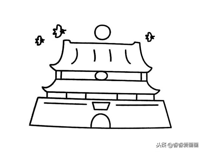 儿童公园简笔画彩色场景风景人物,幼儿风景简笔画大全最简单漂亮