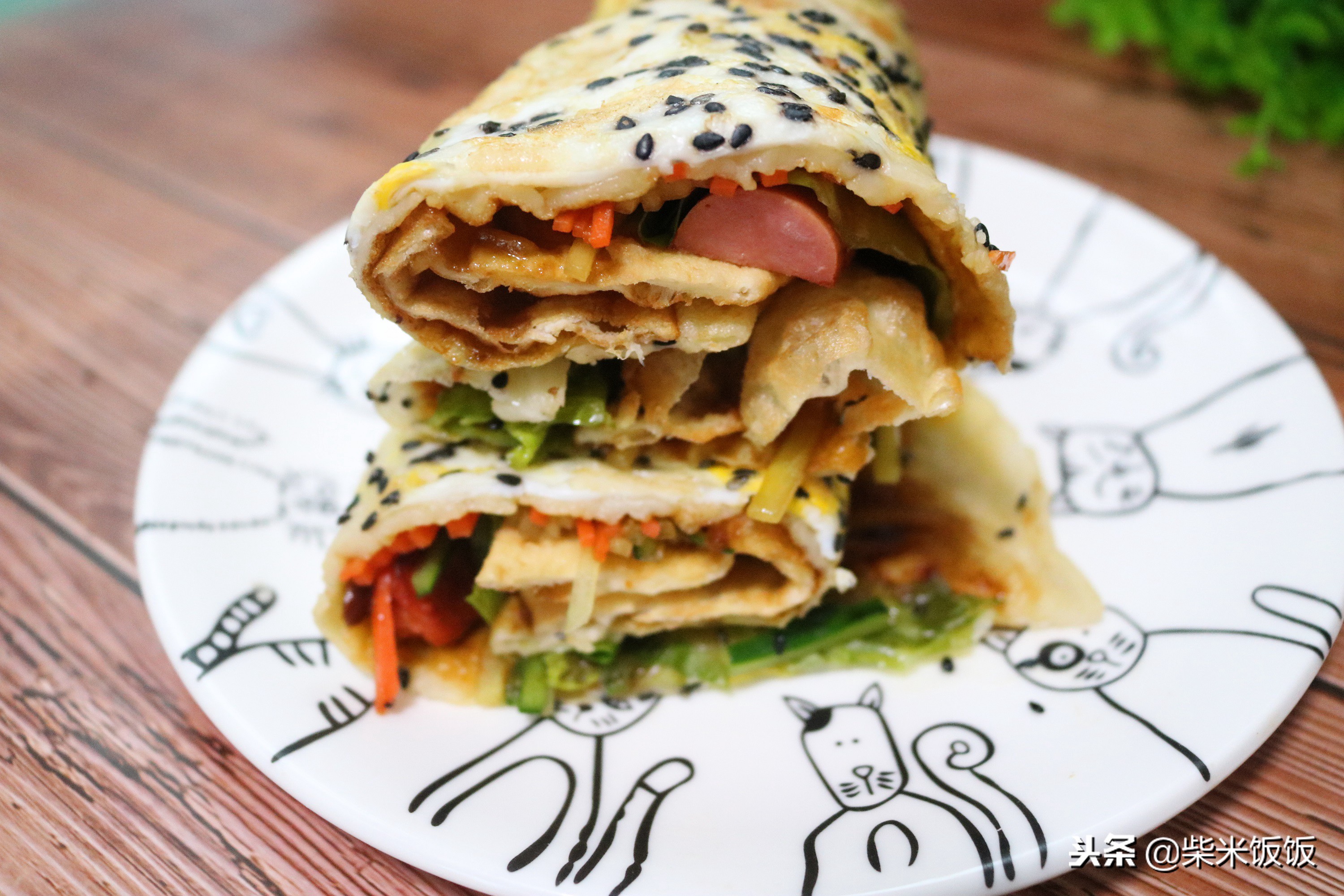 松软营养的早餐饼太好吃了,好吃又简单的早餐饼你学会了吗