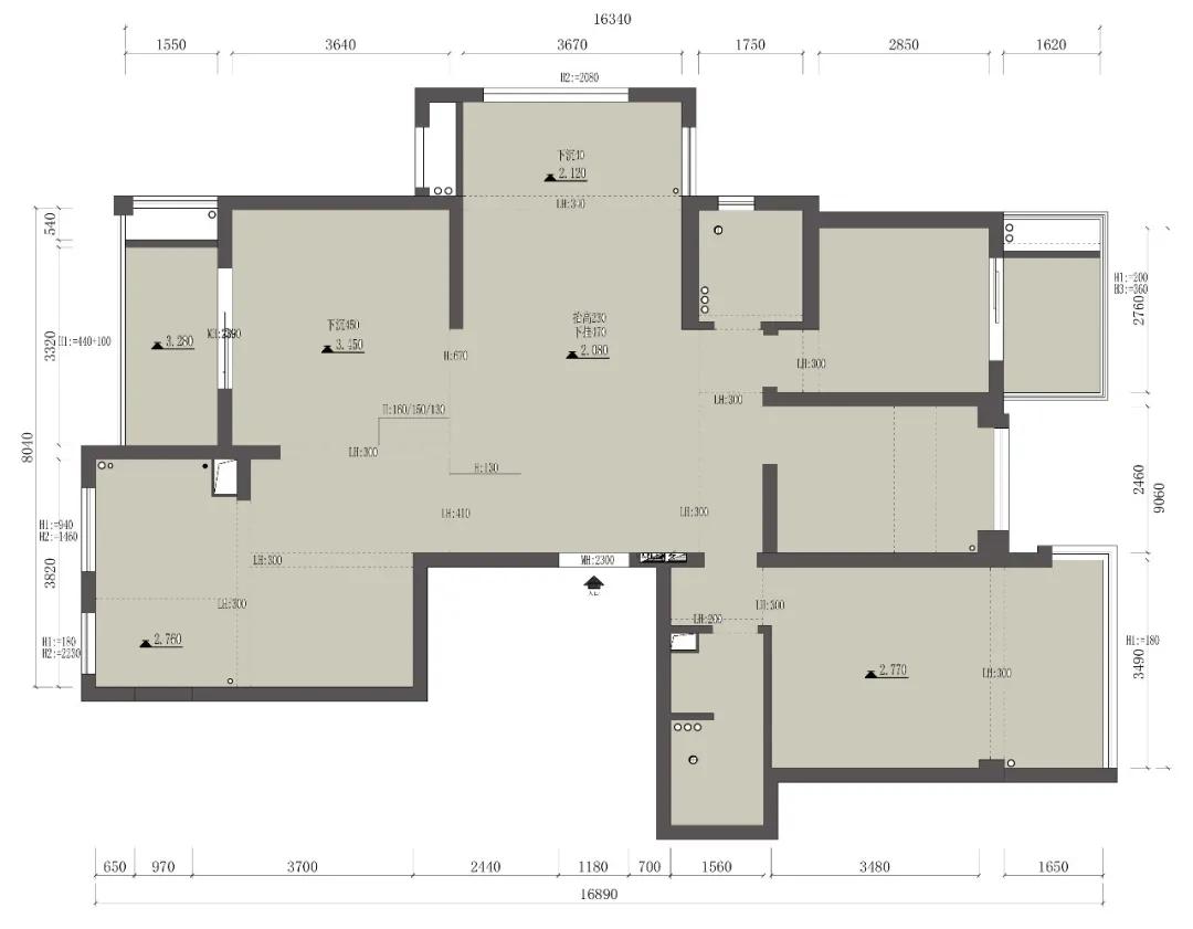 二楼衣帽间和客厅完美结合,二楼客厅开放式衣帽间