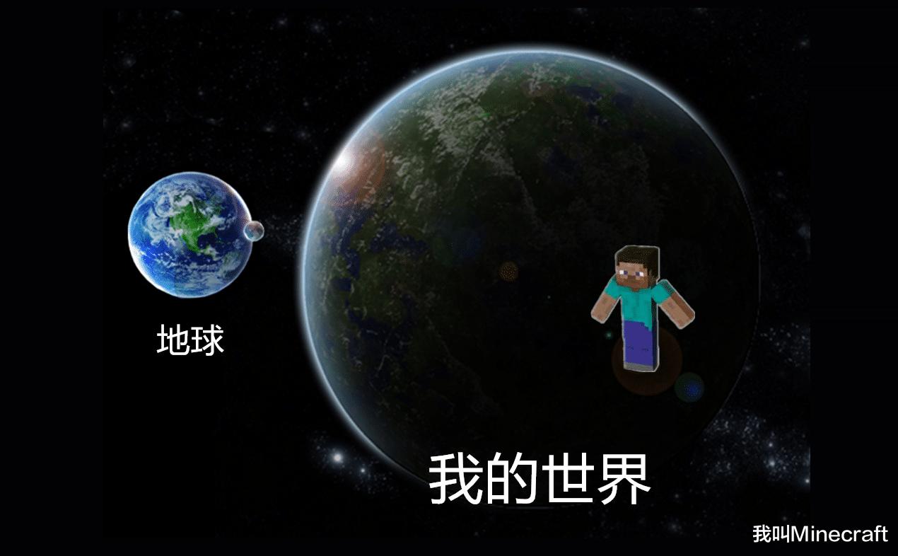 假如我的世界有黑洞在外太空,我的世界星球大小对比渺小的地球