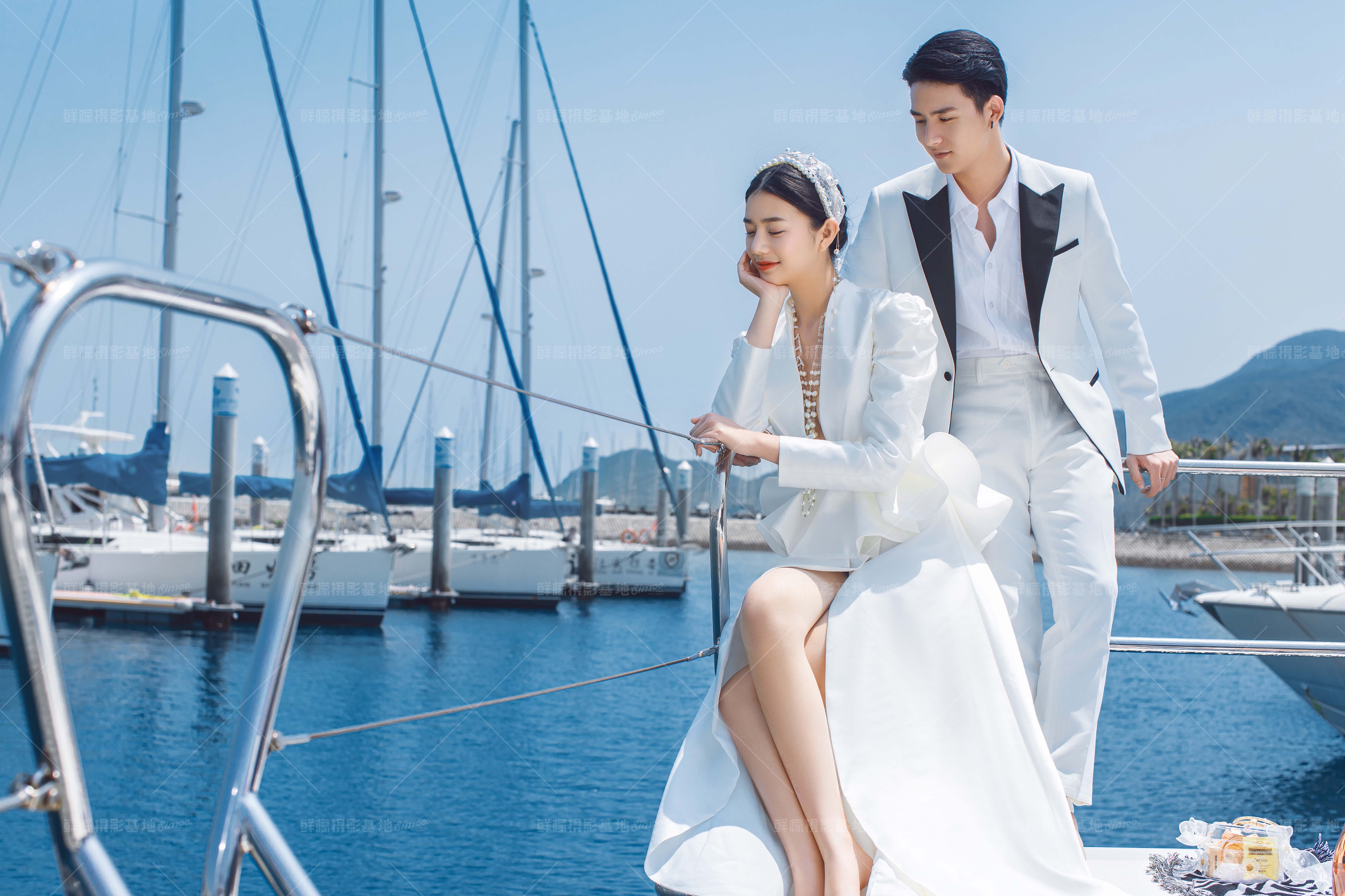电影港风画面感婚纱照,电影风格海景婚纱照