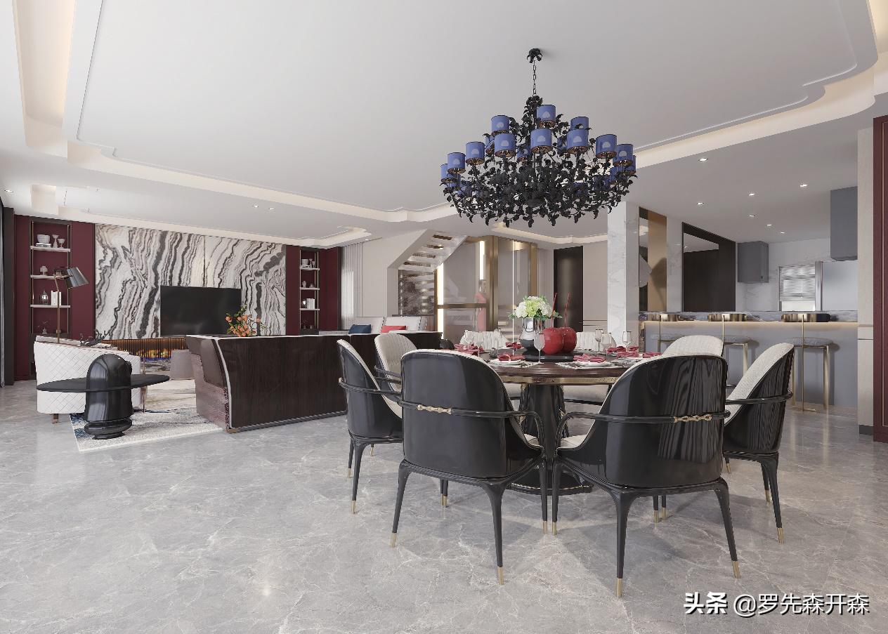 450㎡现代轻奢别墅软装设计；自然灵动，享现代雅士