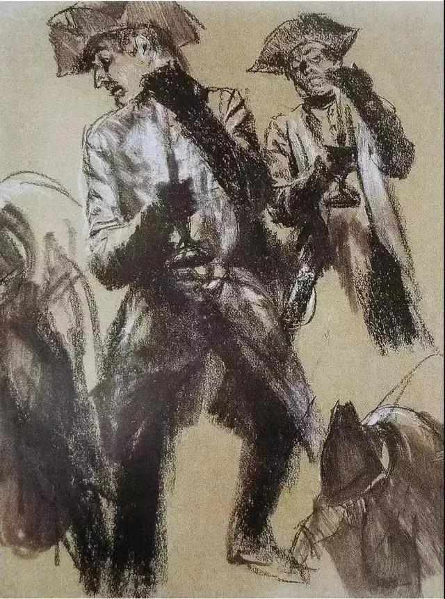 阿道夫门采尔速写作品,门采尔高清速写作品图片