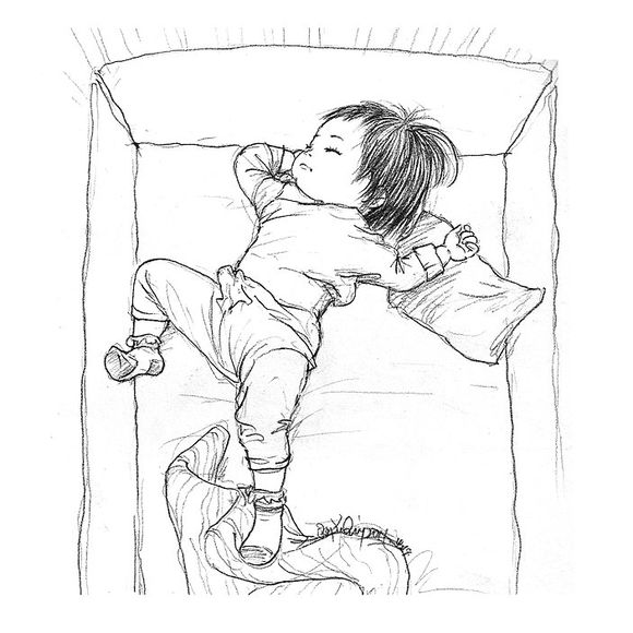 「可还记得」木朵儿爸爸给女儿画过的百睡图